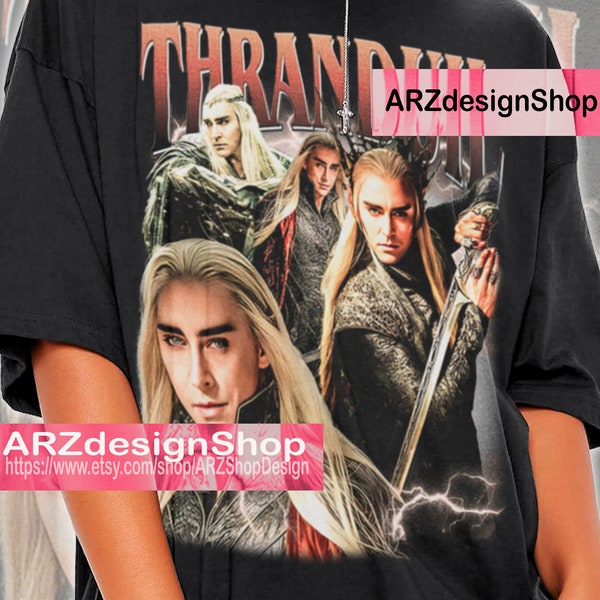 T-shirt Vintage Thranduil (Seigneur Des Anneaux) Bootleg - Personnalisable Taille/couleur, Unisexe