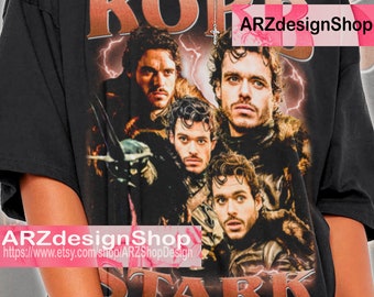 Robb Stark Shirt Gift For Man Homage Robb Stark T-Shirt Vintage 90s Unisex Tees Retro ENG1442