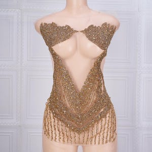 Aplique de corpete de strass para vestido feminino, faixa de cristal floral com acabamento brilhante de diamante para vestido de festa de casamento de noiva faça você mesmo - dourado