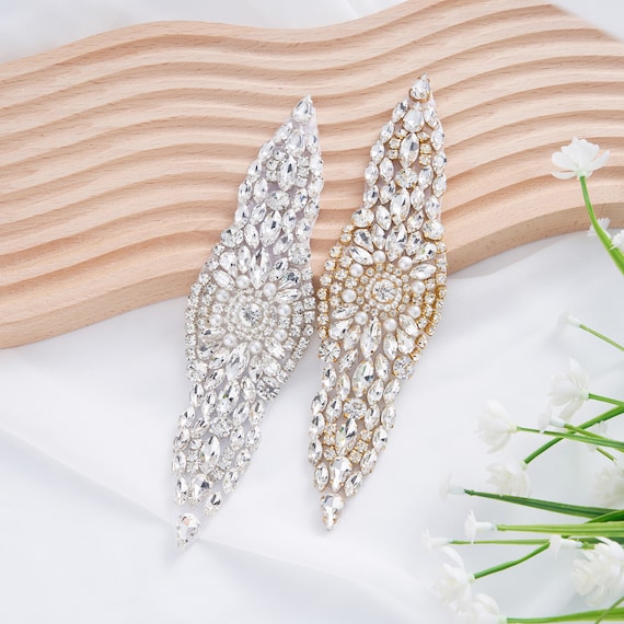 2 Colors Handmade Rhinestone Applique for Women