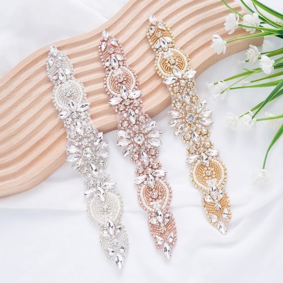 Rhinestone Applique Handmade Sash Belt for Women display picture 3