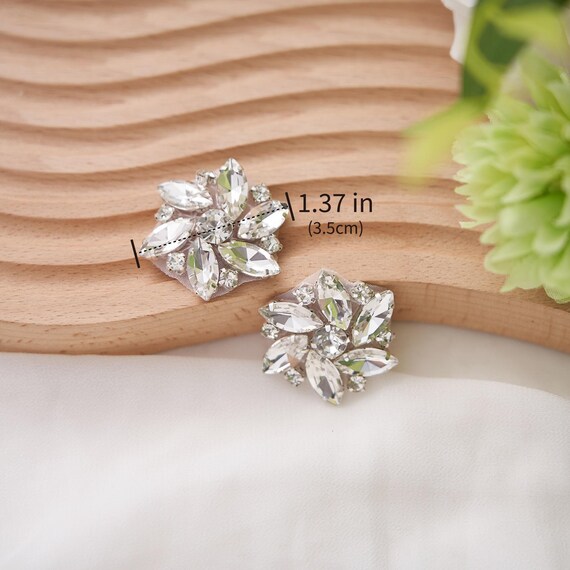 Handmade Rhinestone Appliques for Wedding Dress Shoes  display picture 1