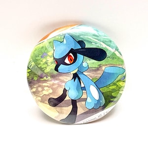 Botón reciclado de la tarjeta Pokémon de Rilou