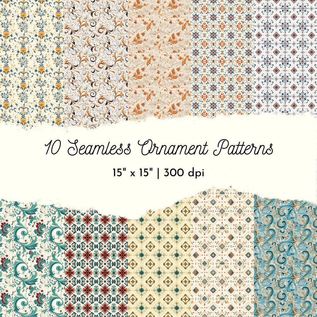 Digital Ornament Pattern Design Pack | Versatile and Beautiful Designs ...