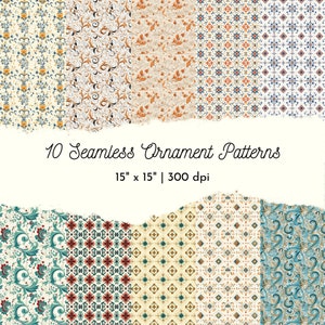 Digitales Ornament Muster Design Pack | Vielseitige und schöne Designs für Briefpapier