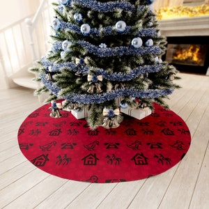 Round Tree Skirt for Optician Christmas Tree Xmas decor for Optometrist present for Ophthalmologist Office Decoration Glasses Optometry OD
