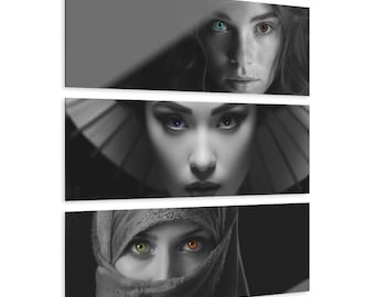 Heterochromia Optometry Clinic Wall Art for Optometrist Office & Ophthalmology Ophthalmologist Decor Human Iris OD OMD Gift Eye Anatomy BW