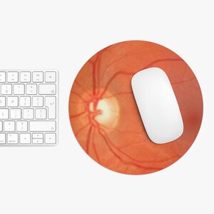 Fundus Mouse Pad Gift for Optometrist Optometry Office Decor Optic Nerve ONH Macula Mousepad Ophthalmology Graduation Present OMD OD Photo