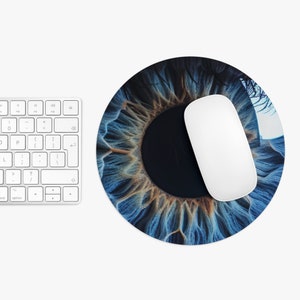Iris muismat optometrist kantoor decor blauw menselijk iris oog anatomie muismat optometrie student afstuderen cadeau voor oogarts kliniek OD