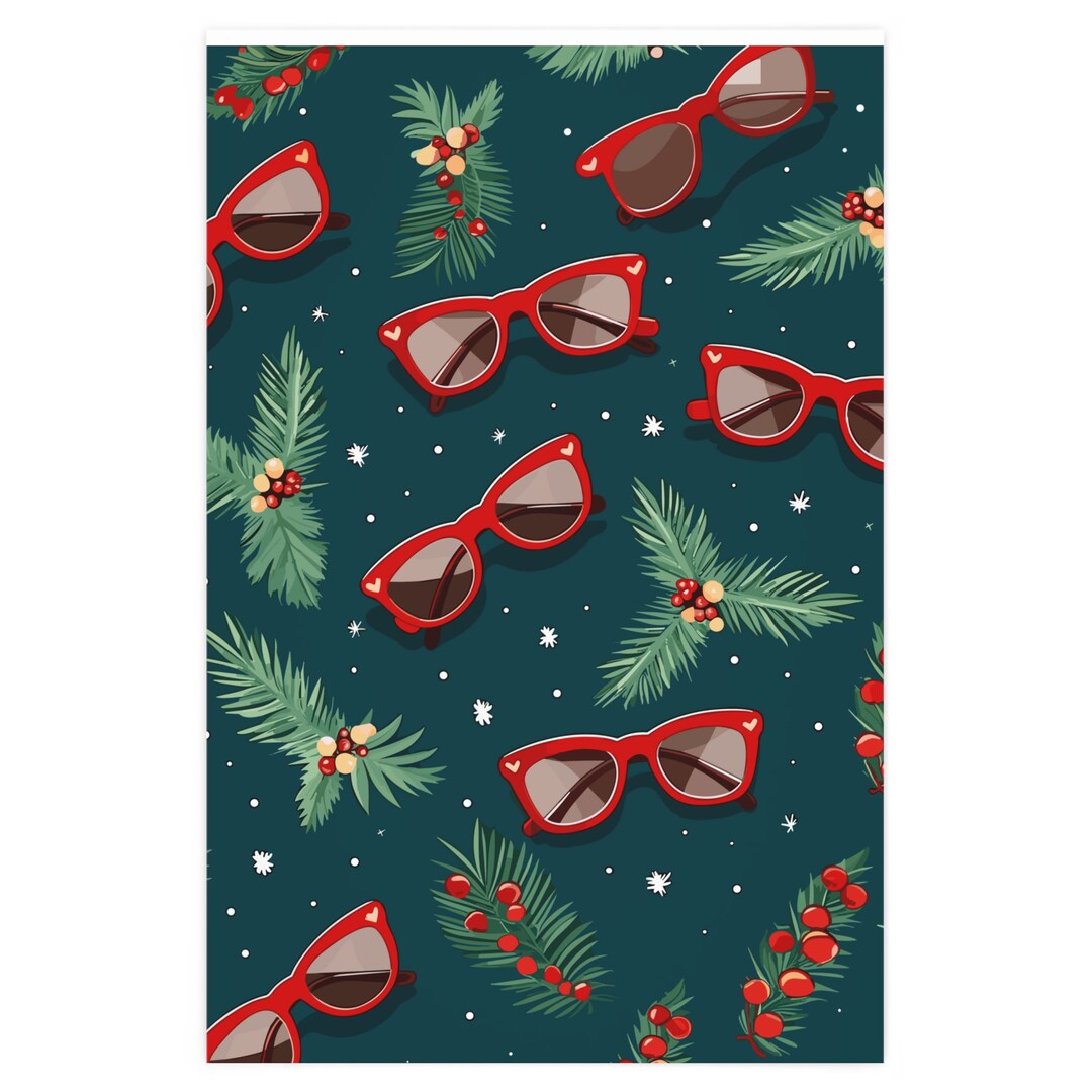 Xmas Optometry Wrapping Paper for Optician Gift Eyeglasses Etsy