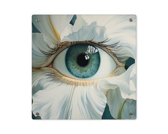 Iris Georgia O'Keeffe Optical Acrylic Print Optician Optometrist optometry eye art gift office wall decor for eye clinic print humor OD grad