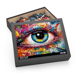 Eye Puzzle (120, 252, 500 Piece) Optometry Student Gift Optometrist Gift Optician Trippy Eye Puzzle Game Unique gift for Eye Doctor Jigsaw