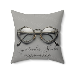 Optometrist pillow for optician gift for ophthalmologist gift optometry graduation gift eye doctor appreciation square pillow with glasses