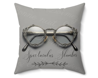 Augenarzt Kissen für Optiker Geschenk für Augenarzt Optometrie Abschluss Geschenk Augenarzt Anerkennung quadratisches Kissen mit Brille