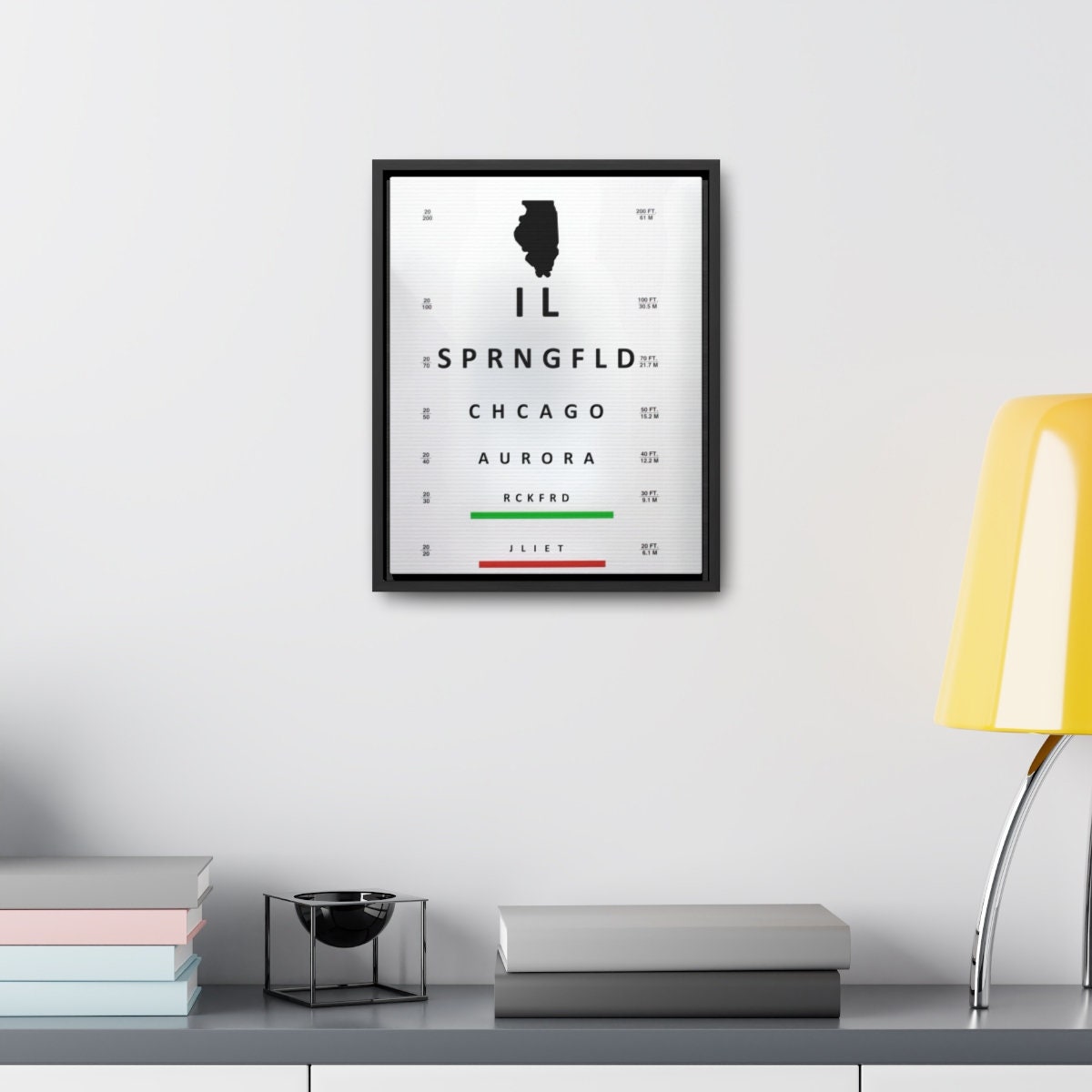 Illinois Visual Acuity Chart Perfect Graduation Gift Wall Decor for ...