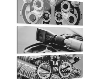 Optometry Clinic Wall Art for Optometrist Office & Ophthalmology Ophthalmologist Equipment Gift Decor OD OMD Optical Phoropter Retinoscope