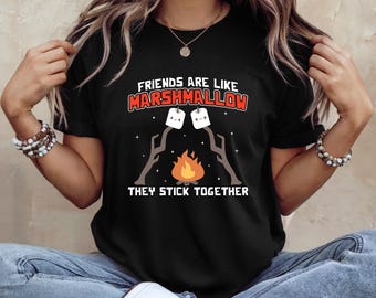 Camiseta divertida de Smores: Camiseta de camping de Marshmallow Friends