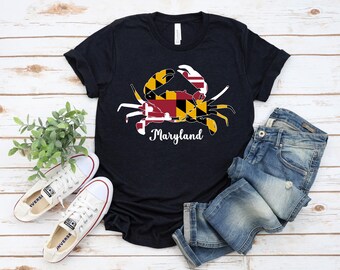 Maryland Blue Crab T-shirt, Men Women From Maryland, Seafood Baltimore Annapolis Shirt