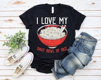 Rice Lovers T-Shirt, Funny Asian Food Tee, Rice Cooker Shirt, Cute Food Humor Gift
