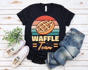 Belgian Waffle T-Shirt, Funny Foodie Tee, Kitchen And Dining Gift For Breakfast Lovers, Retro Waffle Shirt