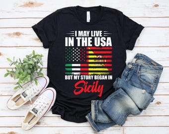 シチリア旗Tシャツ：イタリアのお土産、アメリカの誇り