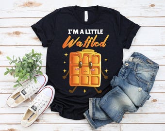 T-shirt gaufres, vêtements I'm A Little Waffles, t-shirt mignon pour le petit-déjeuner, cadeau drôle de nourriture et d'humour pour les amateurs de gaufres