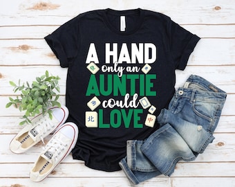Mahjong Game Night T-Shirt: Tante Geschenk, Mahjong Tiles Geschenk