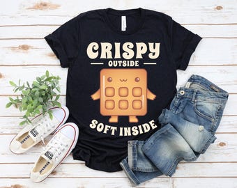 Belgian Waffle T-Shirt, Breakfast Food Tee, Funny Brunch Shirt, Food Lover Gift Idea, Syrup Waffles Tshirt