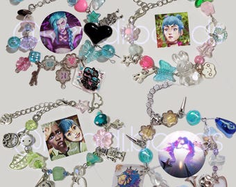 ARCANE inspired bracelets! | Jinx Powder Ekko Vi Caitlyn Mel Medarda