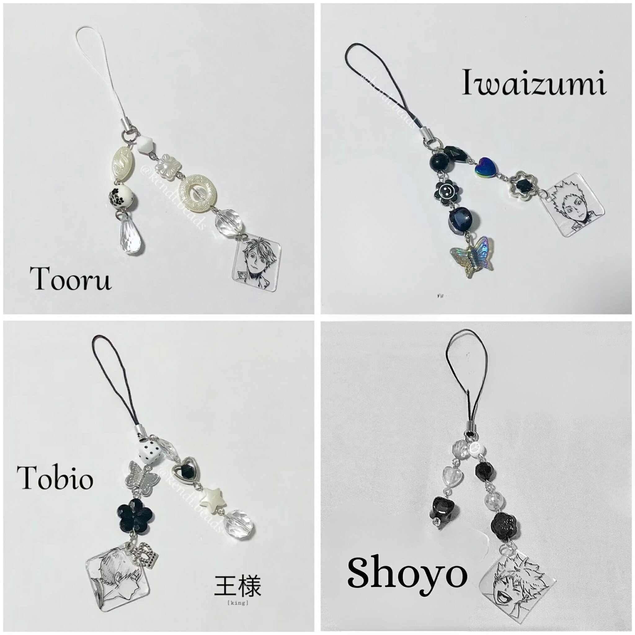 HAIKYUU Phone charms | Hinata Shoyo, Kageyama Tobio, Oikawa, Iwaizumi