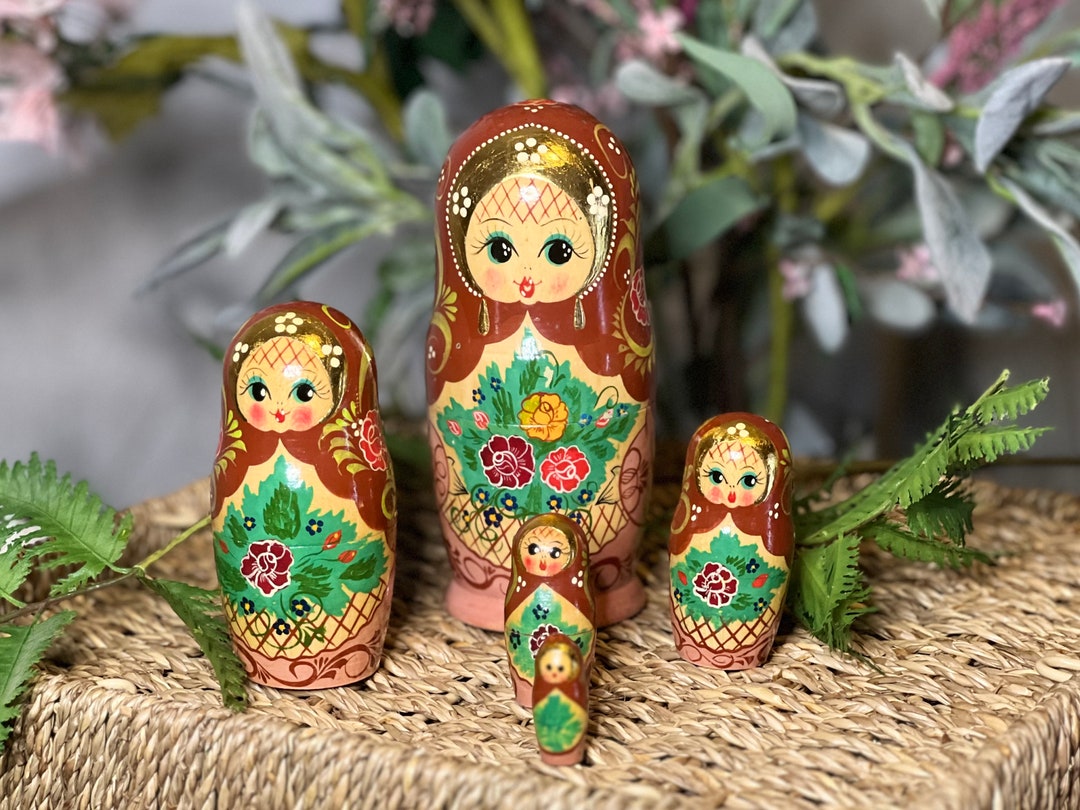 Vintage Russian Nesting Dolls Etsy
