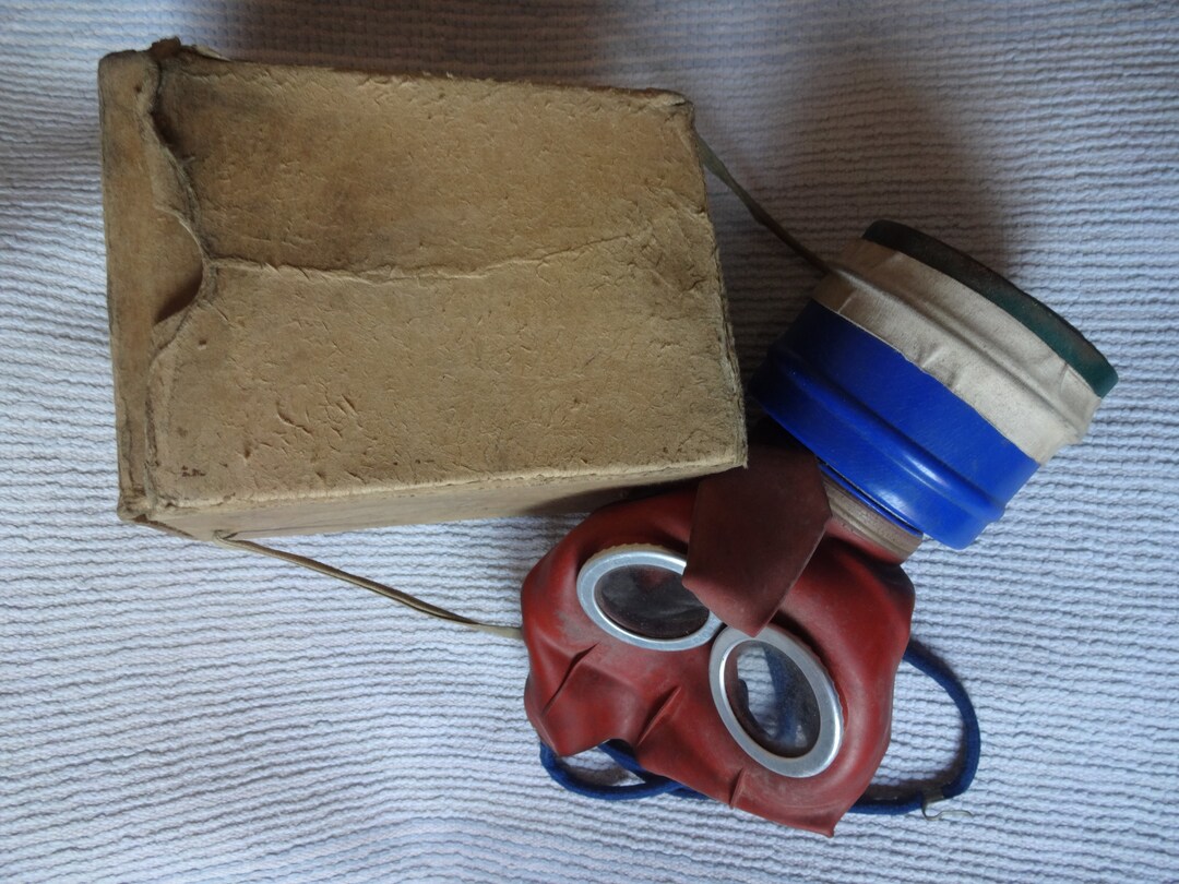 British Wartime Children's Gas Mask & Box 1940's Etsy