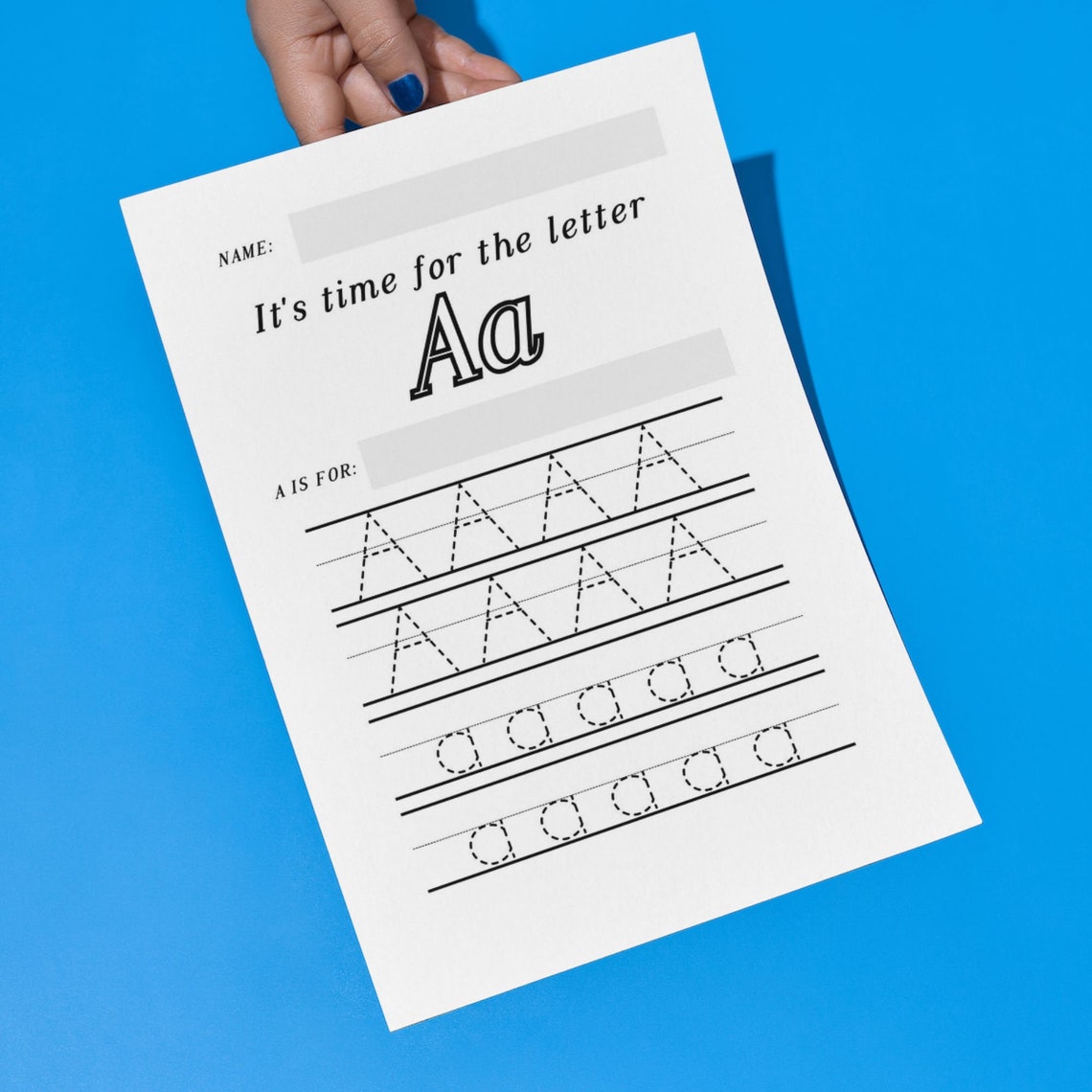 Printable Alphabet Tracing Letters Worksheets Trace Letters Etsy