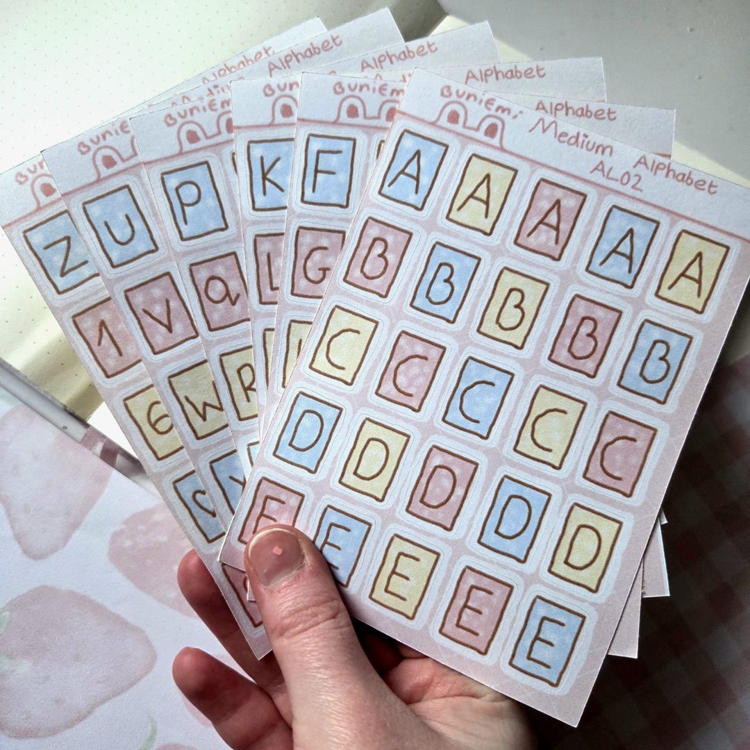 Medium Alphabet Sticker Sheet, Letters for Crafts, Scrapbook Stickers ...