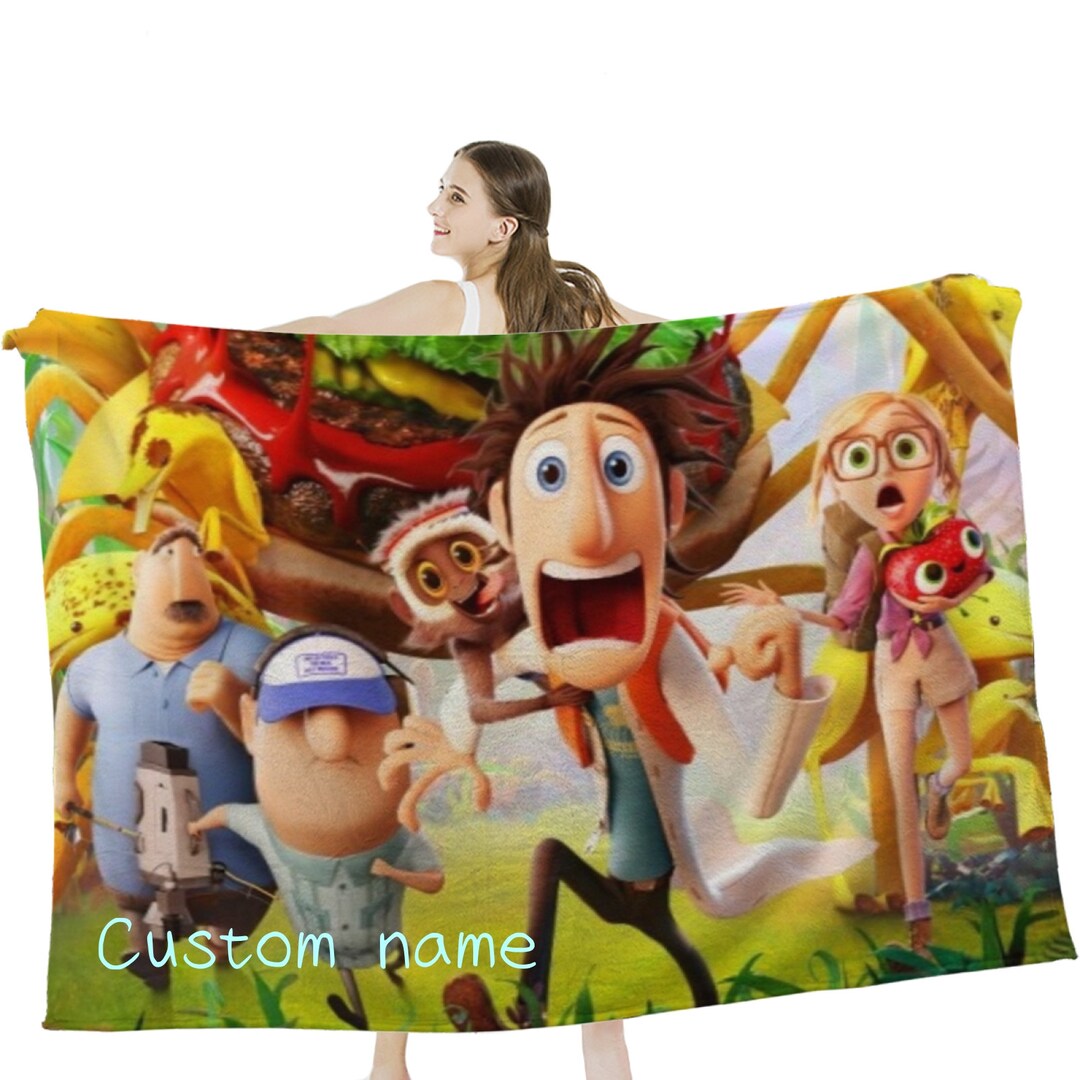 Cloudy With A Chance of Meatballs Custom Name Blankets - Etsy
