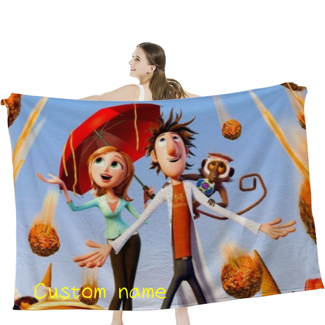 Cloudy With A Chance of Meatballs Custom Name Blankets Etsy