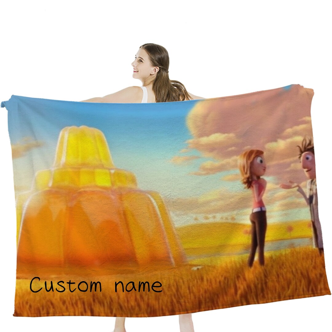 Cloudy With A Chance of Meatballs Custom Name Blankets Etsy