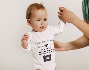 Personalized Bodysuit "If my Mom Says NO, my Beautiful Aunt Will Say YES" - Special Gift