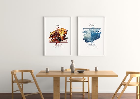 洋書 WALL ELEMENTS ART WALL ORIGACH 4 Pieces Large Four Elements Minimalist Wood Wall