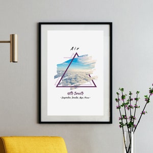 Air Element Printable Wall Art, Elements Symbol, Four Elements Art Print, Ayurvedic, Geometry Modern Art Printable Poster,Digital Affice,