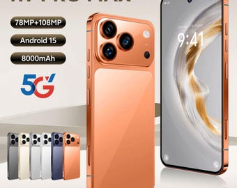 New Phone 17 Pro Max Handphone 16GB+1TB 8-Core 7.3 Inch Screen Dual Sim Camera Cellphone