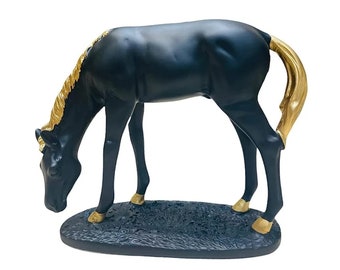 Antique Horse Sculpture, Antique Home Décor Item for Horse Lover, Horse Cantering on the Grassland Sculpture, Fathers Day Gift, Handmade