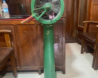 Original Antique Chadburn's Ship Brass mechanical Telegraph 1956 With Stand