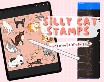 Silly Cat Stamps Brush Pack