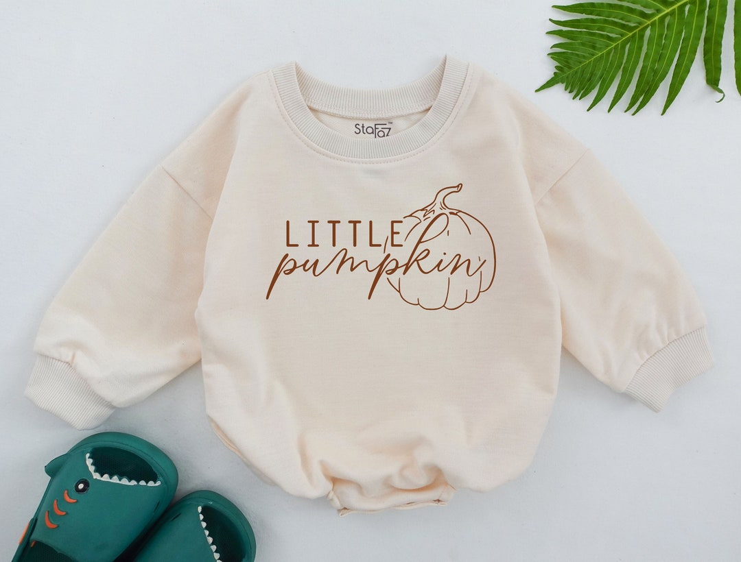 Little Pumpkin Romper, Natural Fall Baby Bodysuit, Cute Fall Romper ...