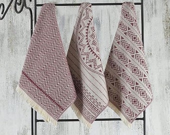 Tea towels set of 5 Maya | High-quality kitchen towels made from 100% cotton | Tea towels for home, office | Size: 65x38cm