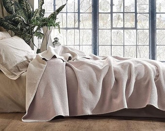 Fluffy Soft Waffle Blanket | Winter Blanket, Bedspread, Sofa Blanket | Cotton | Size: 110x170 or 170 x 220 cm
