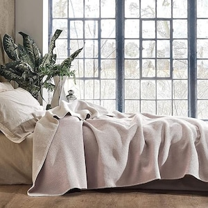 Fluffy Soft Waffle Blanket | Winter Blanket, Bedspread, Sofa Blanket | Cotton | Size: 110x170 or 170 x 220 cm