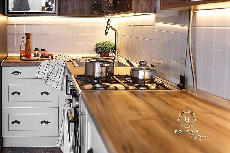 Schlichte Geschirrtücher 3er Set Hochwertige Küchentücher aus 100% Baumwolle Geschirrhandtücher perfekt für Daheim, Büro Sepia Bild 9