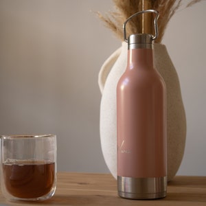 Garrafa para beber personalizável 500ml | Garrafa térmica personalizada com nome, garrafa com gravação | Presente Dia das Mães Dia dos Namorados